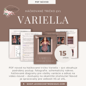 Háčkované tričko Variella 5v1 - pdf návod